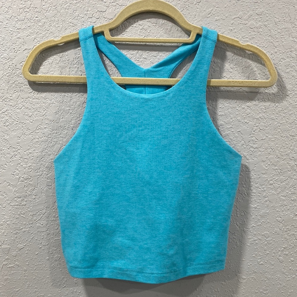Beyond Yoga Blue Racerback Longline Bra Size Medium